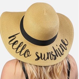 Hello sunshine floppy brim hat